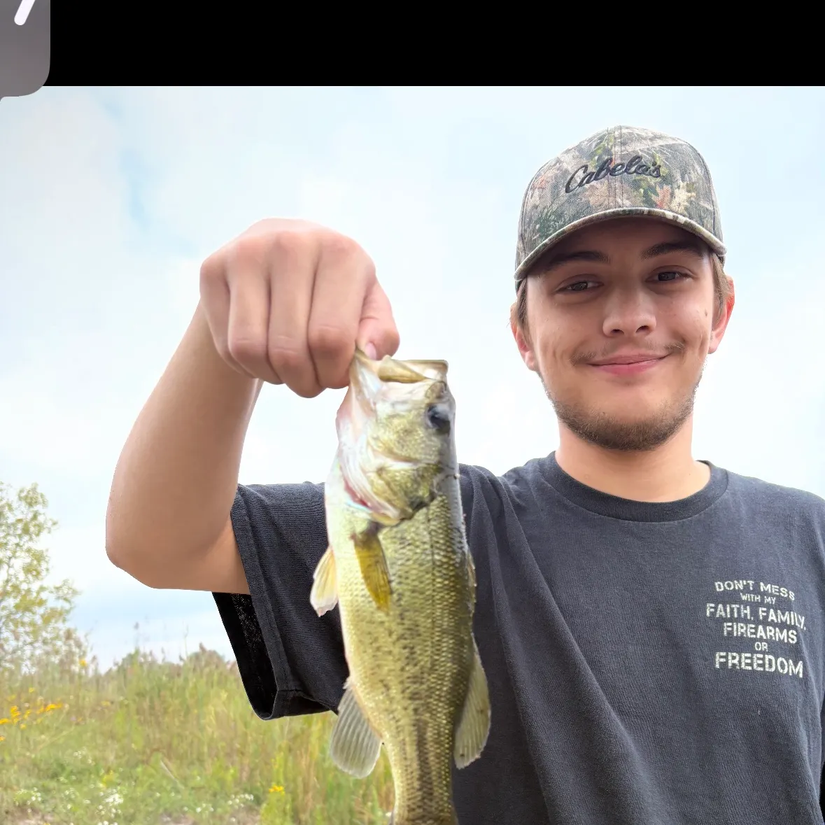 Largemouth bass caught on Fishbrain