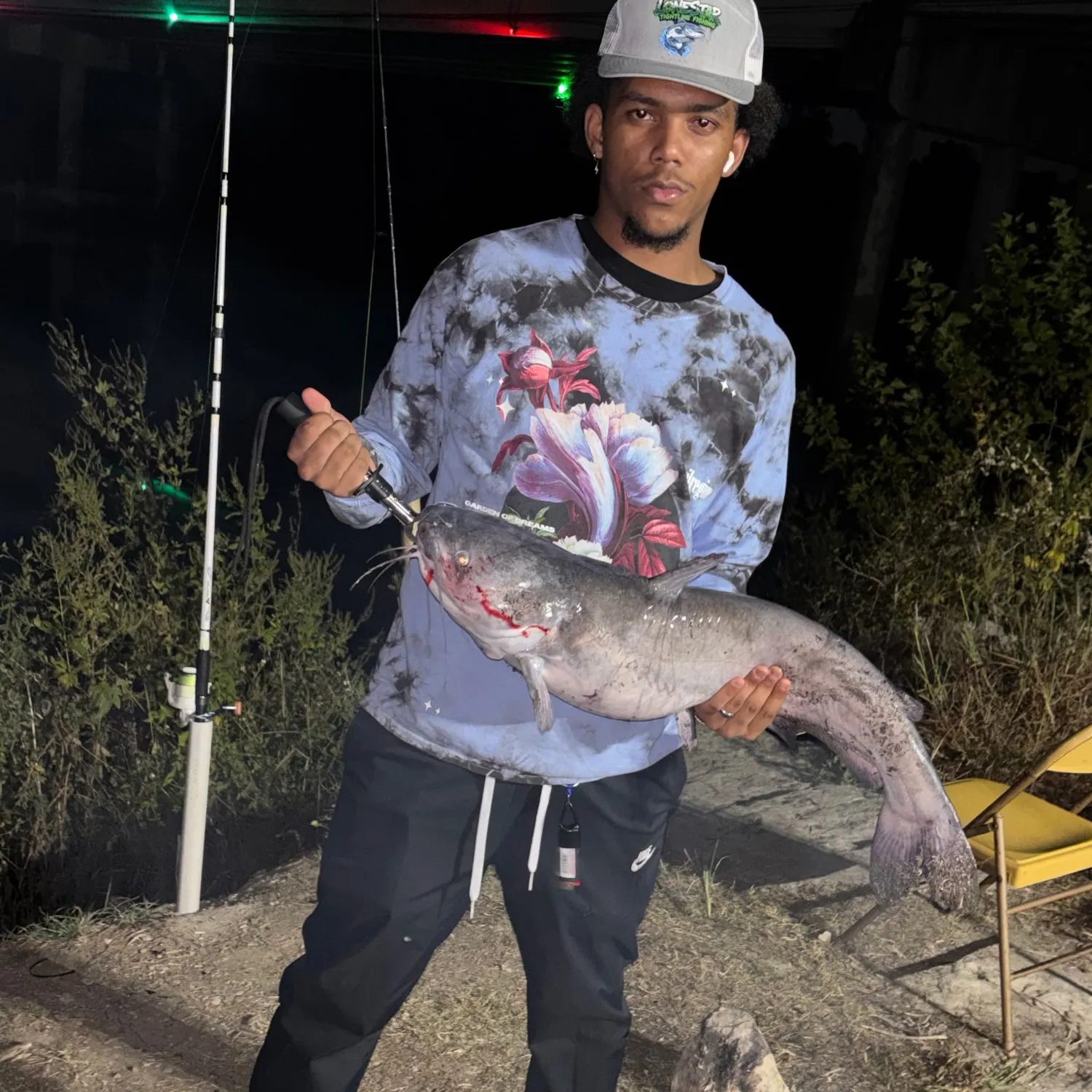 Blue catfish caught on Fishbrain